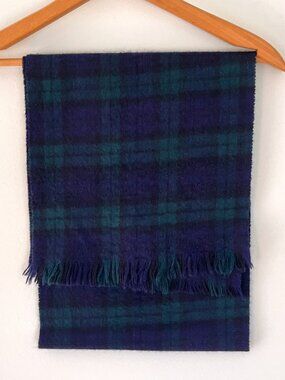 Vintage Lambswool Plaid Scarf